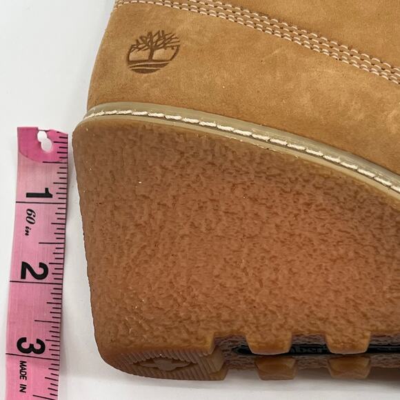Timberland Amston 6" wedge boot women's wheat Nubuck lace up Style 8251A sz 6.5 - Picture 4 of 9